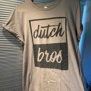 Dutch Bros Mens Casual Tan Shirt